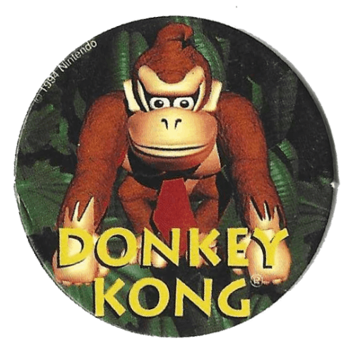 3d rendering of Donkey Kong as he appeared in Donkey Kong Country facing forward with his fists on the ground.