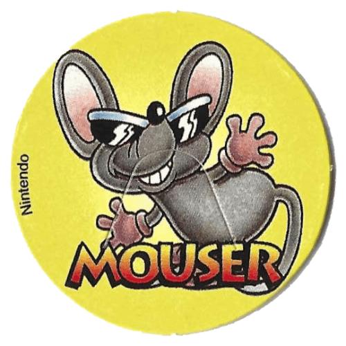 Mouser as he appeared in Super Mario Bros. 2 wearing sunglasses and making jazz-hands.